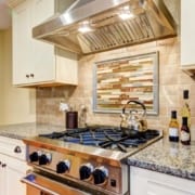Beige Tiled Backsplash