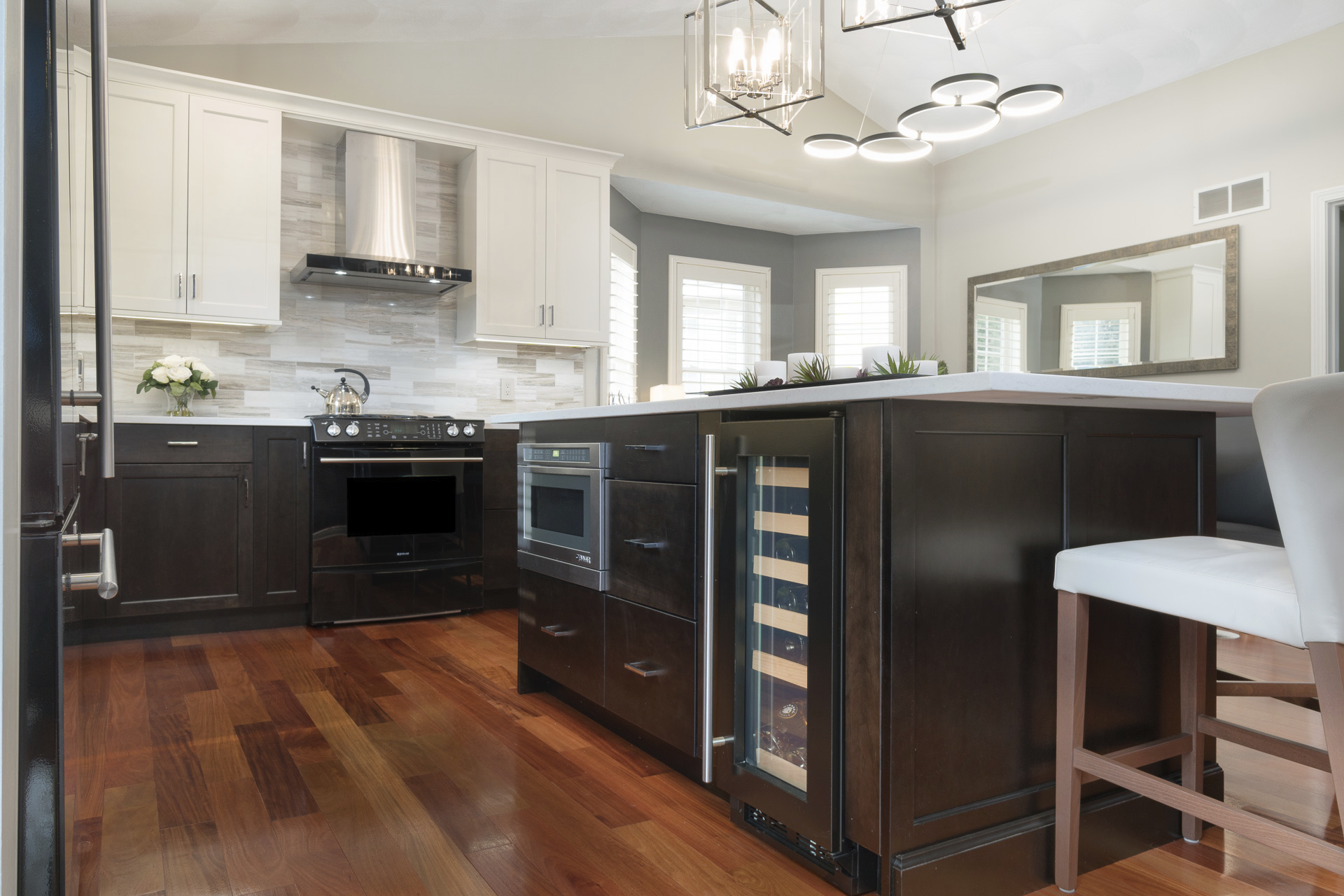 Two-Tone-Modern-Kitchen-UltraCraft-Jenn-Air-ULine-Wine