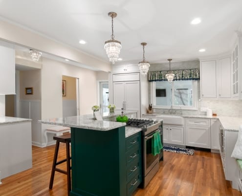 Colorful Transitional Kitchen Sink