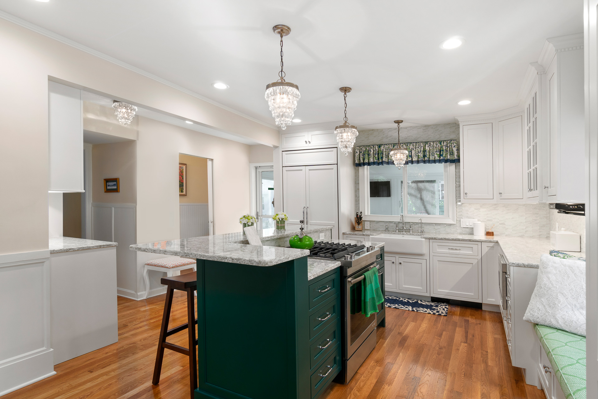 Colorful Transitional Kitchen Sink