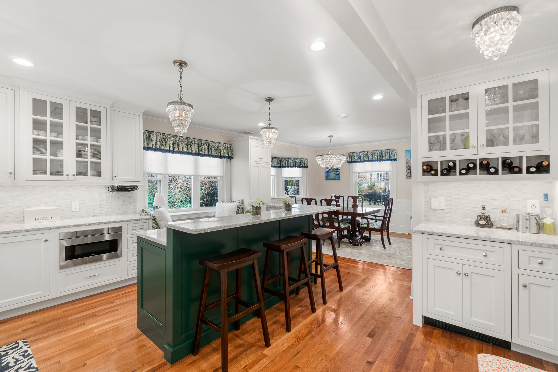 Colorful Transitional Kitchen Sink