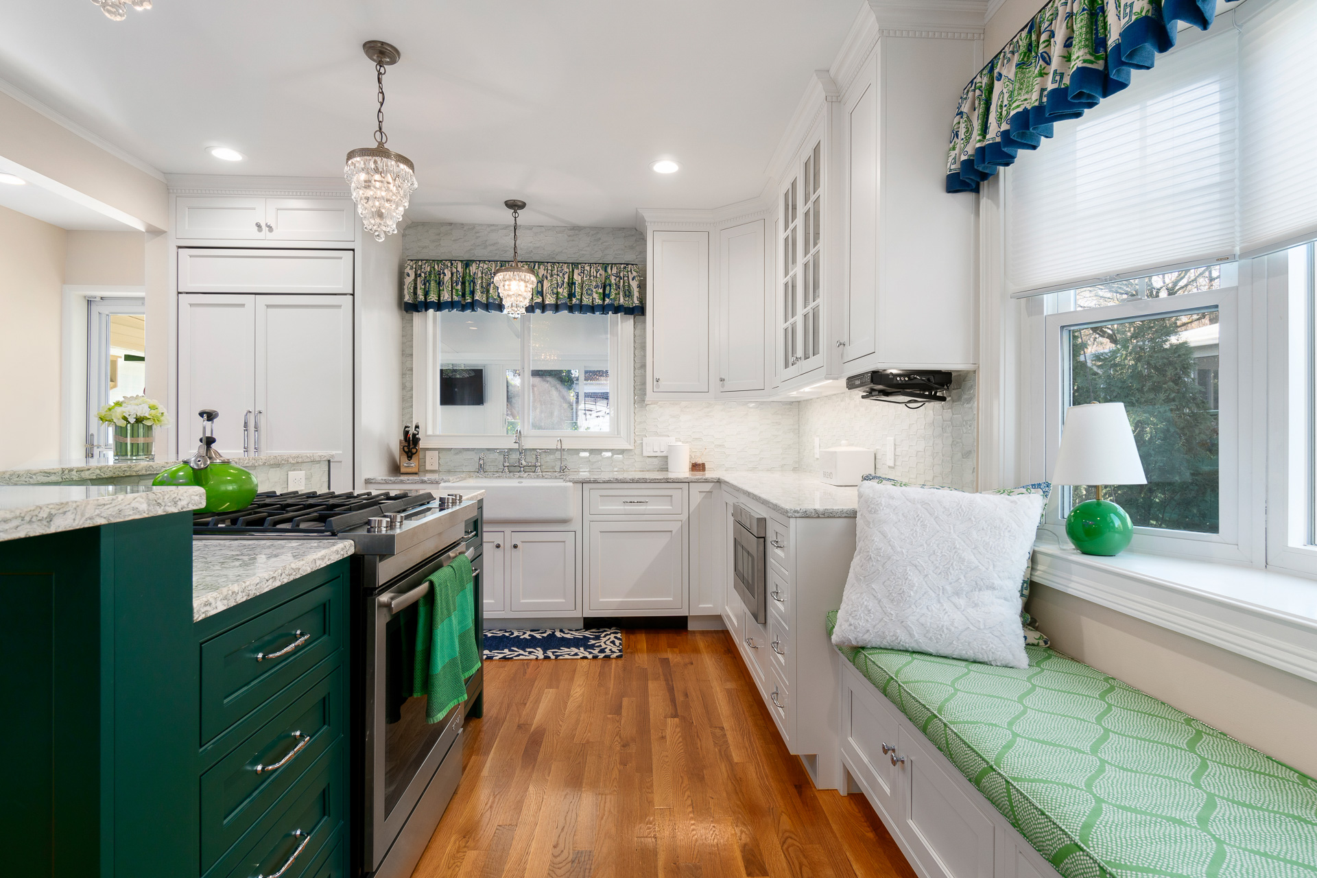 Colorful Transitional Kitchen Sink