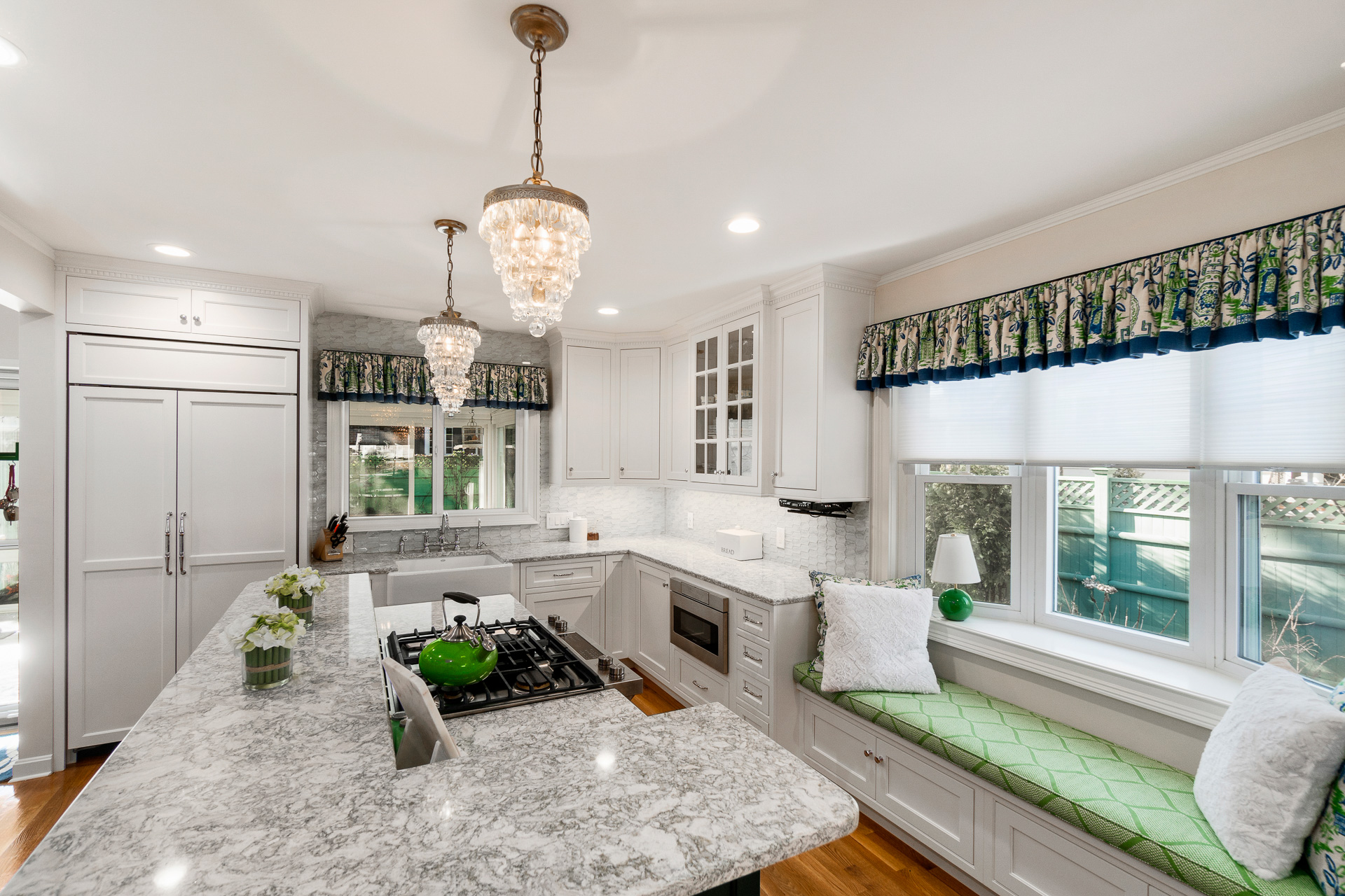 Colorful Transitional Kitchen Sink