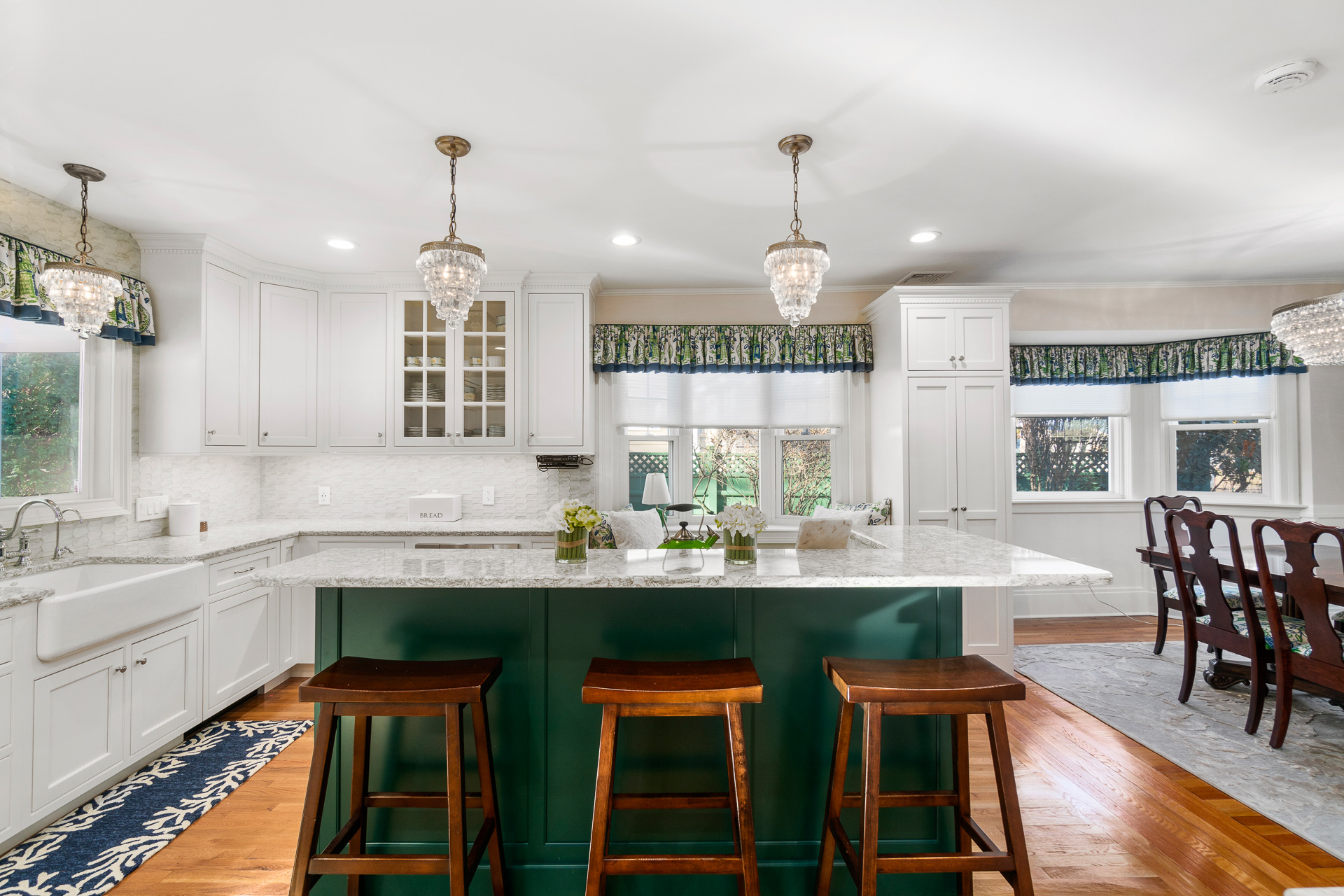 Colorful Transitional Kitchen Sink