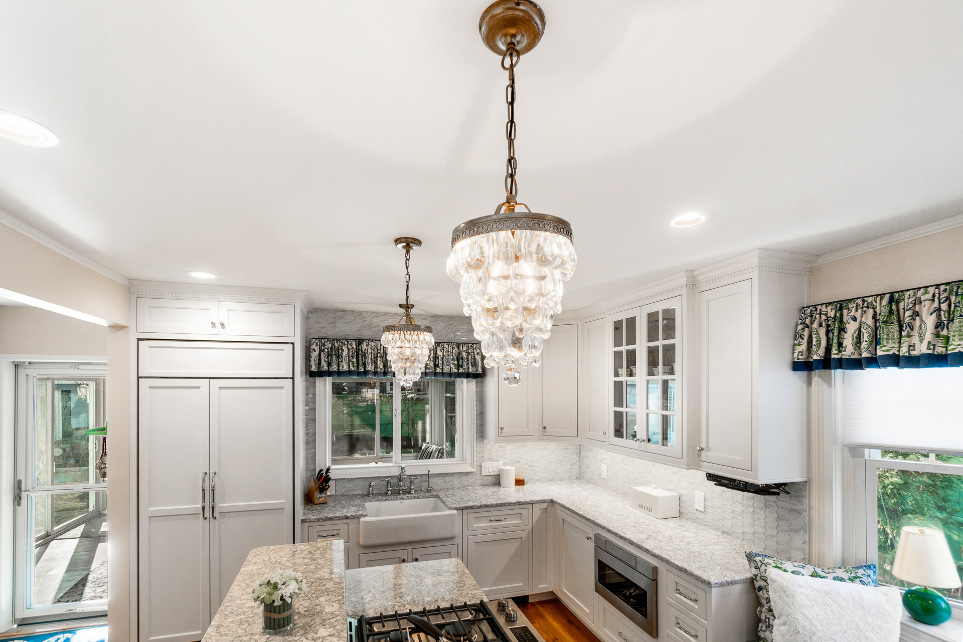 Colorful Transitional Kitchen Sink
