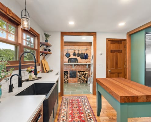 modern-farmhouse-green-kitchen-baking-station