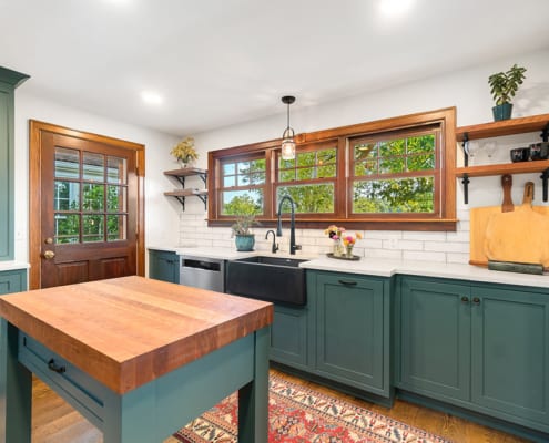 modern-farmhouse-green-kitchen-island